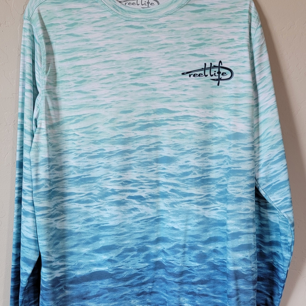 Reel Life Blue and White Long Sleeve Shirt